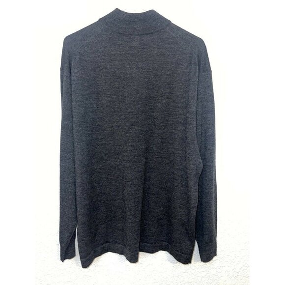𝅺PRONTO Uomo 100% Merino Wool Long Sleeve Pullover Henley Sweater Mens Large B1 - Picture 4 of 6